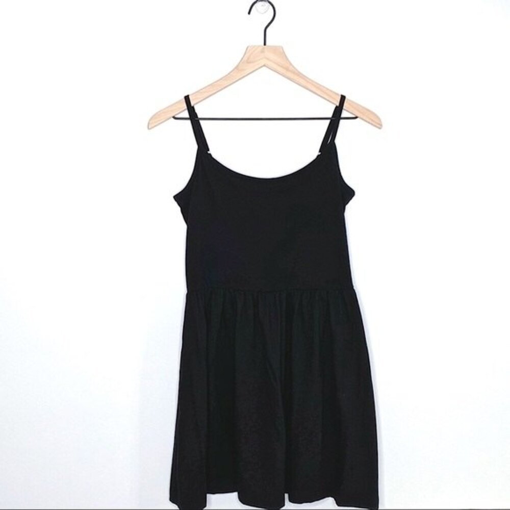 GAP Mini Dress w/ Pockets PXS Petite Extra Small Cami Tunic Top Black Adjustable